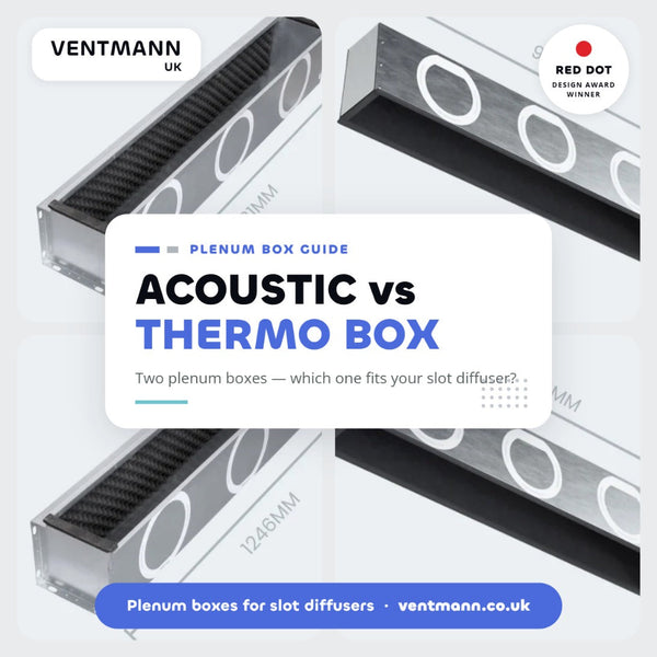 Acoustic Box vs Thermo Box: Which Plenum Does Your Slot Diffuser Need?