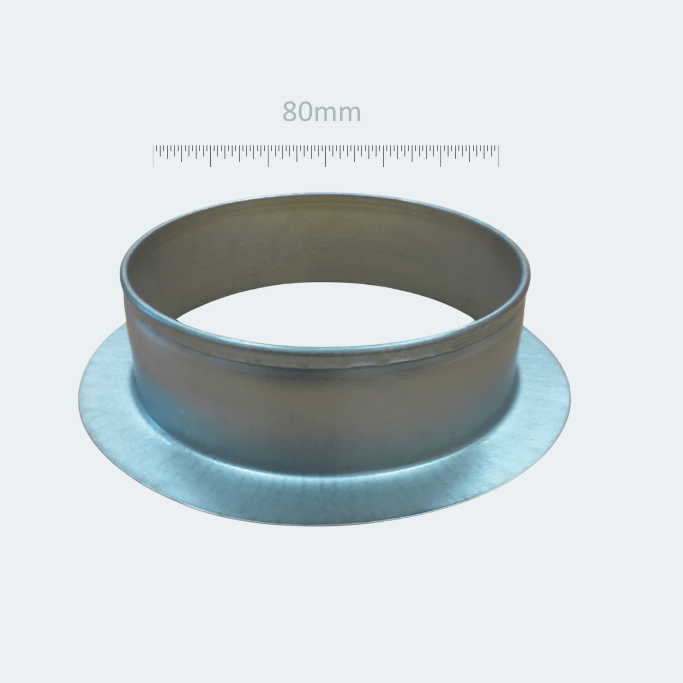 Flat Spigot (90°) - Galvanised - 80mm - 250mm dia