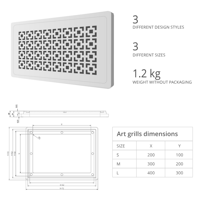 Art Frameless Grills