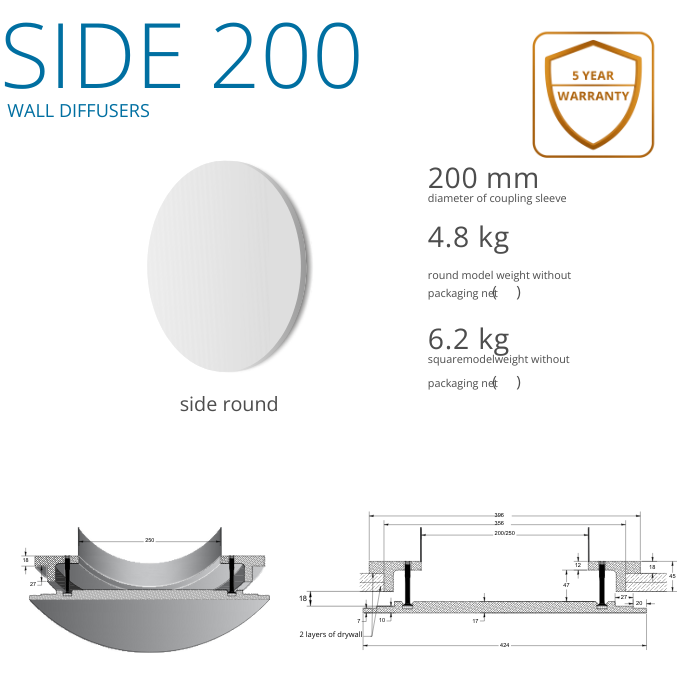 Side Round Diffuser - Ventmann UK