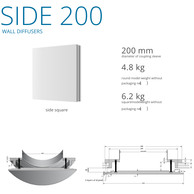 Side Square Diffuser