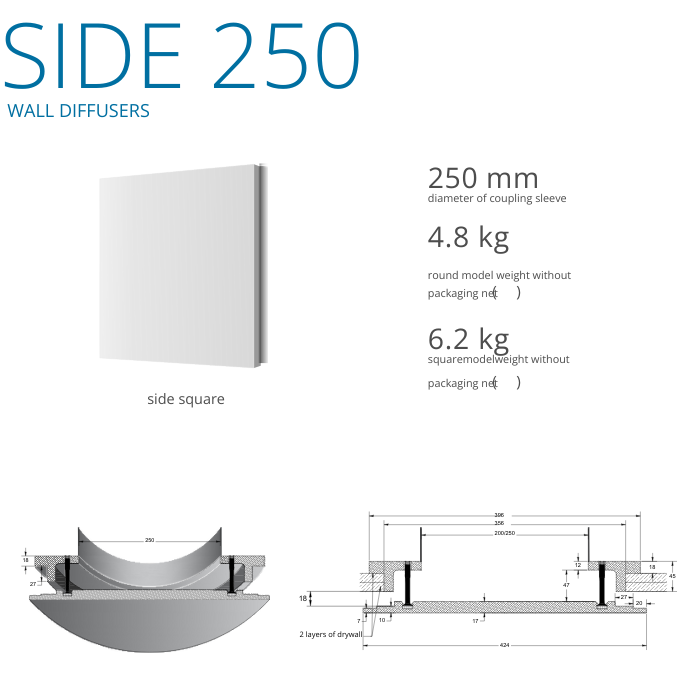 Side Square Diffuser