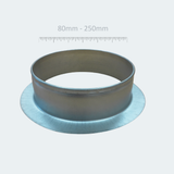 Flat Spigot (90°) - Galvanised - 80mm - 250mm dia