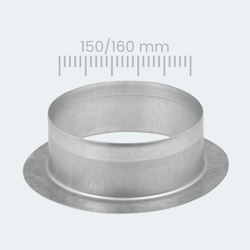 Flat Spigot (90°) - Galvanised - Ventmann UK