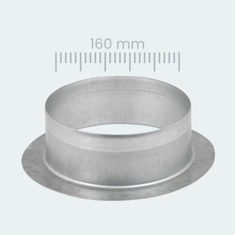 Flat Spigot (90°) - Galvanised - Ventmann UK