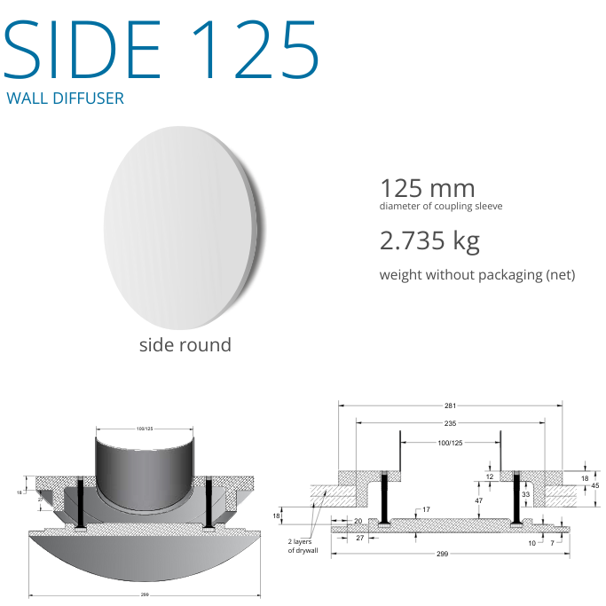 Side Round Diffuser